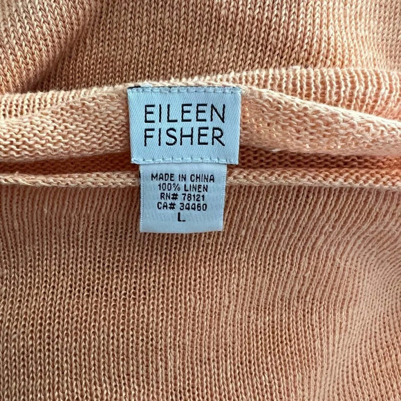 Eileen Fisher Vintage 100% Linen‎ Sweater in Orange Size US Large - Picture 10 of 11